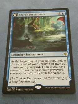 MTG: Ixalan - Search for Azcanta / Azcanta, the Sunken Ruin - Rare - #074 NM - Image 1