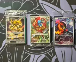 Pokemon TCG ETB Promo LOT Alakazam MEP 009 Riolu 010 Charcadet 022 Sealed - Image 1