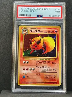 1997 Pokemon Japanese Jungle Flareon Holo NM PSA 9 - Image 1