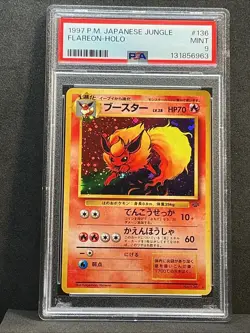1997 Pokemon Japanese Jungle Flareon Holo NM PSA 9 - Image 2