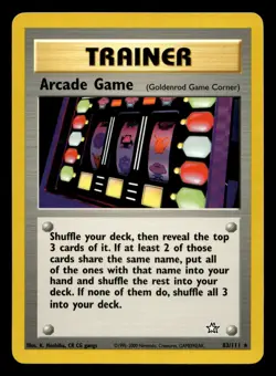 Arcade Game 83/111 Rare Neo Genesis WOTC Pokemon LP - Image 1