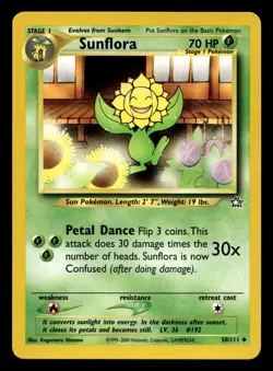 Sunflora 50/111 Uncommon Neo Genesis WOTC Pokemon LP - Image 1