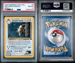 Pokemon TCG Giovanni's Persian 8/132 Gym Challenge Holo Rare Unlimited PSA 8 - Image 3