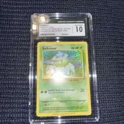 Pokemon Venusaur & Lugia ex Deck- BULBASAUR - 001/0034 CGC Graded Gem Mint 10 - Image 1