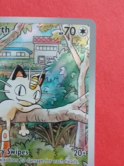 Pokemon Mega Evolutions Phantasmal Flames Meowth 106/094 Illustration Rare - Image 3