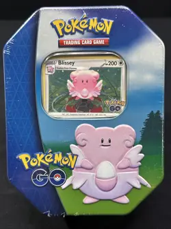 Pokemon TCG Pokemon GO Tin Blissey 4 Booster Pack New Sealed 820650850776 - Image 1