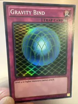 1996 Yugioh Gravity Bind Super Rare Holo Unlimited Edition - Image 1