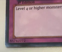 1996 Yugioh Gravity Bind Super Rare Holo Unlimited Edition - Image 3