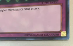 1996 Yugioh Gravity Bind Super Rare Holo Unlimited Edition - Image 4