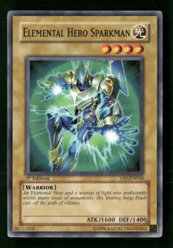 Elemental Hero Sparkman #YSD-EN010 Yugioh 1st Edition - Image 1