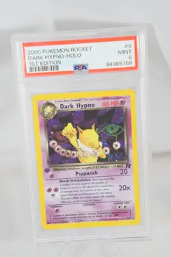 2000 Pokemon Team Rocket Dark Hypno 1st Edition Holo Rare #9 PSA 9 Mint - Image 1