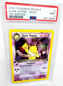 2000 Pokemon Team Rocket DARK HYPNO 1st Edition Holo Rare #9 PSA 9 MINT WOTC TCG - Image 5