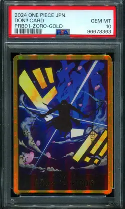 PSA 10 Don!! Card Roronoa Zoro Gold Don Japanese One Piece - Image 1