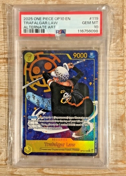 Trafalgar Law OP10-119 (Alt Art) SEC Parallel One Piece TCG English PSA10 - Image 2