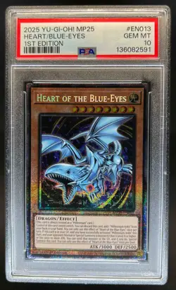 2025 Yu-Gi-Oh! Heart of The Blue Eyes 1st Edition #MP25-EN013 PSA 10 GEM MINT - Image 1