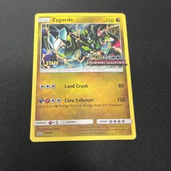 Pokemon TCG Zygarde STAFF SM Burning Shadows Prerelease Promo SM48 🔥 - Image 1