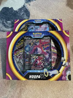 Pokemon TCG Hoopa V Box New Sealed Lot Of 2 - As Is - Some Box Creasing - Image 1