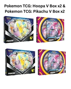 ✅ Pokemon TCG: Hoopa V Box (x2) & Pikachu V Box (x2) - Sealed & New ✅ - Image 1