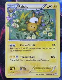 Raichu RC9/RC32 Pokemon Generations Radiant Collection Uncommon Card 2016 NM - Image 1