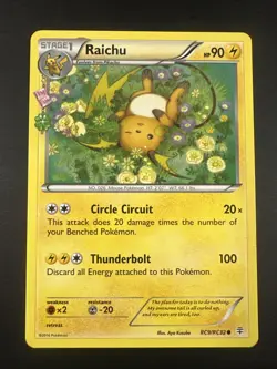 Raichu RC9/RC32 Pokemon Generations Radiant Collection Uncommon Card 2016 LP - Image 2