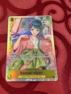One Piece TCG Kouzuki Hiyori OP06-106 SR Wings Of The Captain English NM Foil - Image 1