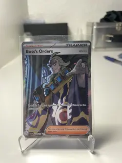 Pokemon TCG Boss's Orders Trainer Full Art Holo Rare Card 248/193 - Image 1