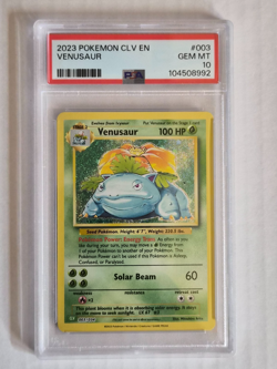 PSA 10 Venusaur 003/034 Pokemon CLV Trading Card Game Classic Holo 2023 GEM MINT - Image 1