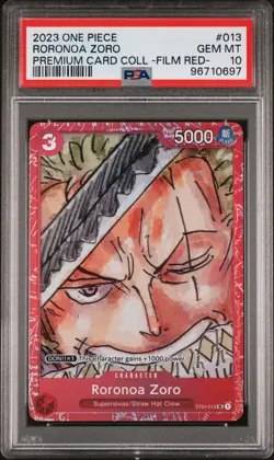 PSA 10 Roronoa Zoro ST01-013 Premium Card Collection Film Red One Piece - Image 1
