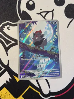 Pokemon TCG Zorua White Flare Illustration Rare Holo Card 142/086 NM Condition - Image 1