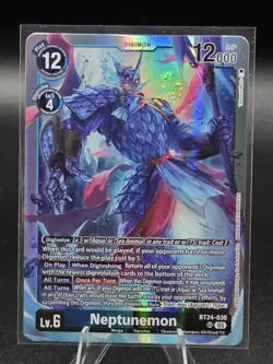 Digimon Card Game Neptunemon BT24-030 Super Rare NM - Image 1