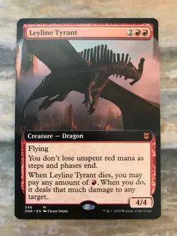 1x Leyline Tyrant mtg Zendikar Rising Extended Art Near Mint NM - Image 1