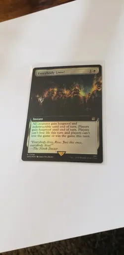 NM Foil Extended Art Everybody Lives!, MTG, Doctor Who, Magic the Gathering, 338 - Image 1