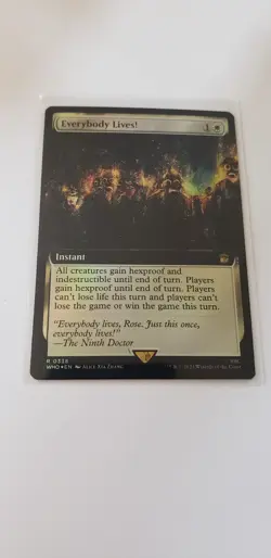 NM Foil Extended Art Everybody Lives!, MTG, Doctor Who, Magic the Gathering, 338 - Image 3