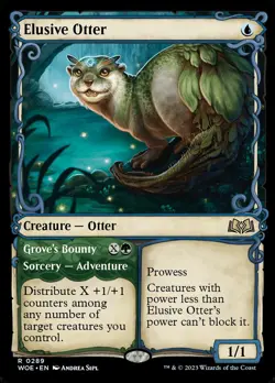 Elusive Otter Showcase Foil - Wilds Of Eldraine MTG-NM - Image 1