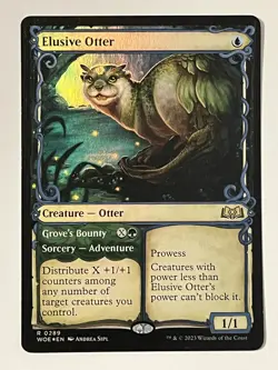 Elusive Otter (Showcase) Wilds of Eldraine Foil MTG NM - Image 1