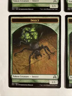 4x Mtg Shadows Over Innistrad Insect Token NM Magic The Gathering - Image 2