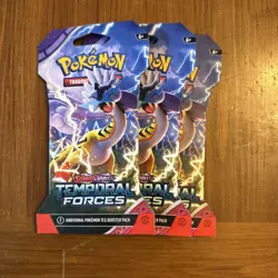 Lot of 3 Pokemon Cards Scarlet & Violet - Temporal Forces Sleeved Booster Packs - Image 1