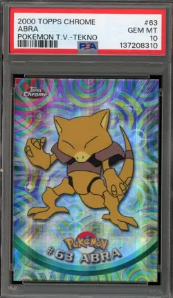 Pokemon Topps Chrome Abra Tekno #63 PSA 10 Gem Mint - Image 1