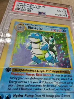 1999 POKEMON BASE SET 1ST EDITION #2 BLASTOISE HOLO PSA 8 - Image 2