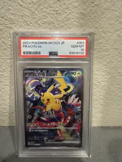 2023 Pokemon PSA 10 Pikachu Ex WCS23 JPN 001 - Image 1