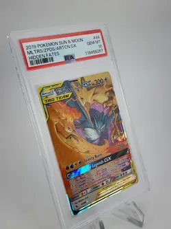 2019 POKEMON SUN & MOON HIDDEN FATES #44 MOLTRES & ZAPDOS & ARTICUNO GX PSA 10 - Image 2