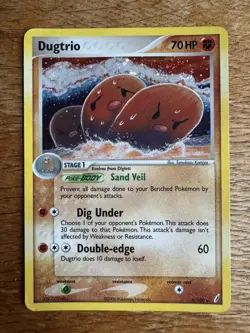 Pokemon TCG Dugtrio EX Crystal Guardians Exclusive 5/100 Non Holo Rare - Image 1