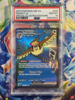Pokemon TCG Pidgeot EX #225/197 Obsidian Flames Special Illustration Rare PSA 10 - Image 1