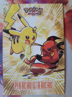 Pikachu & Raichu Pokemon Attacks Database Kanto Cracked Ice Holo NOT Official NM - Image 1