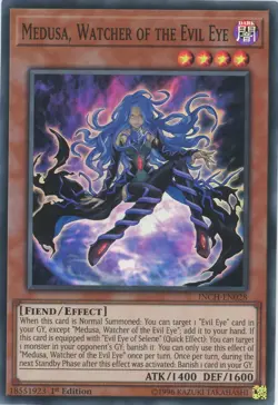 Yugioh Medusa, Watcher Of The Evil Eye INCH-EN028 Super Rare 1st Edition NM - Image 1