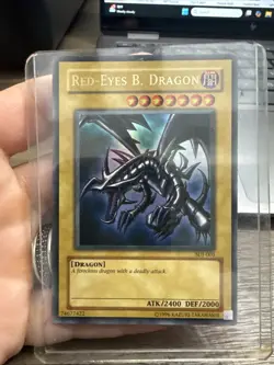 Red-Eyes Black Dragon SDJ-001 1st Edition Ultra Rare Yu-Gi-Oh Card Played MP - Image 1