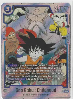Son Goku : Childhood SB01-018 Alternate Art Dragon Ball Manga Booster Card - Image 1