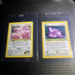 Pokemon two card HOLO Ditto lot Ditto fossil and Koga Ditto - Image 1