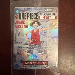 One Piece Monkey D. Luffy US College Basketball Promo Card NCAA - Image 3