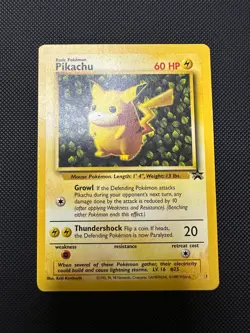 Pokemon Pikachu Black Star #1 League Promo Card 1999 WOTC Regular MP - Image 1